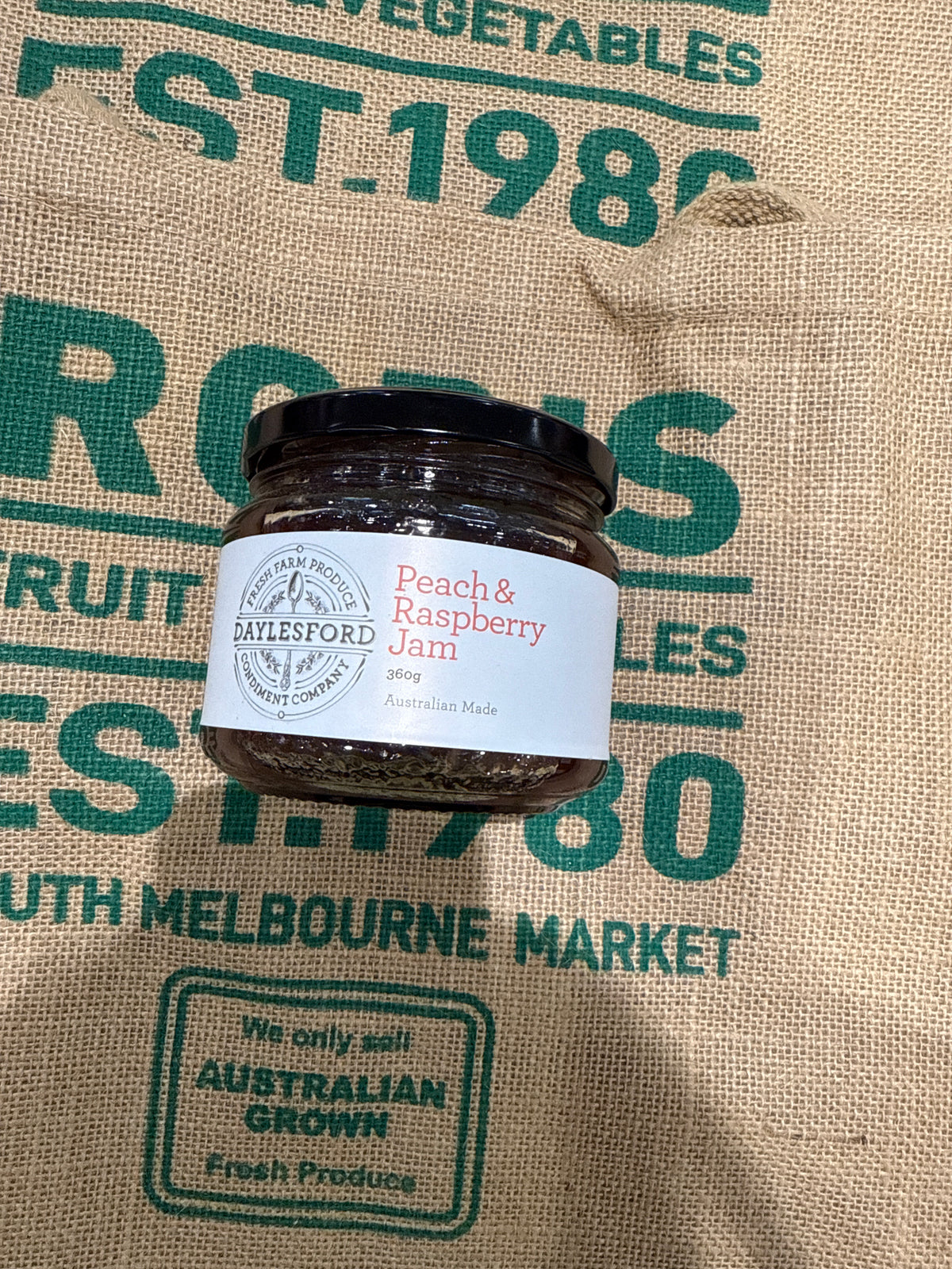 Jam - Peach & Raspberry Daylesford 360g