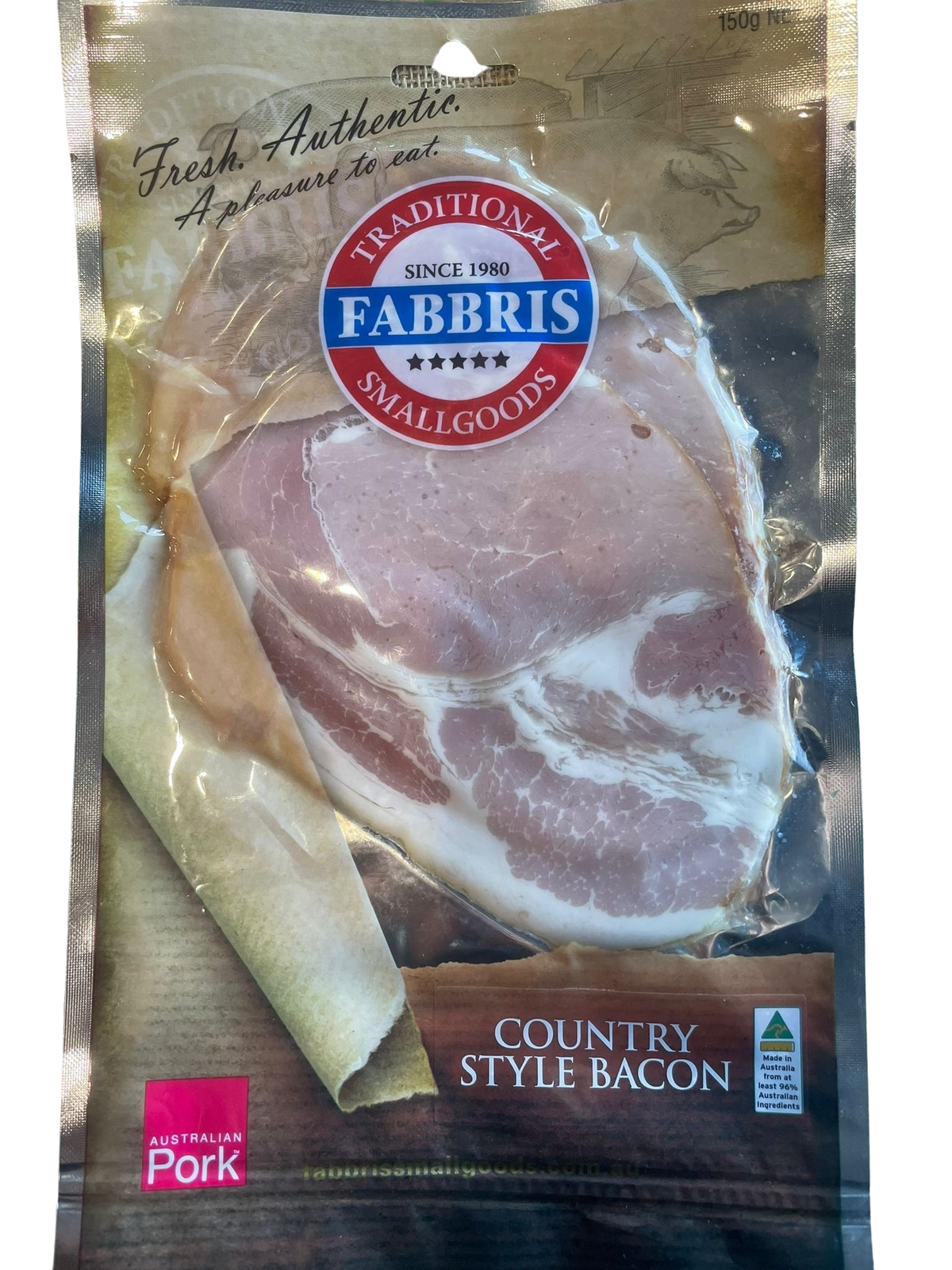 Bacon- Country Style Sliced 150g