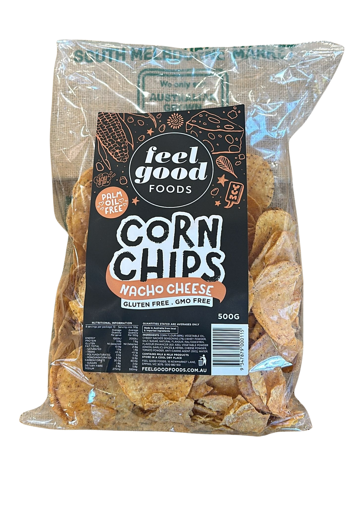 Corn Chips - Cheese! 500g bag