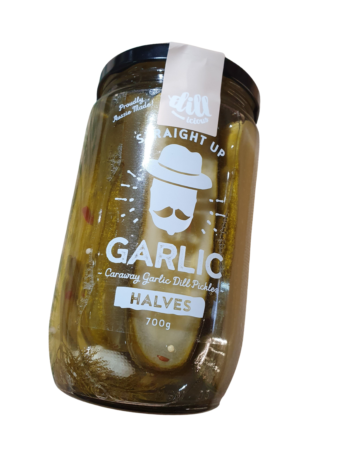 Dill Pickles Halves Garlic Jar 700g