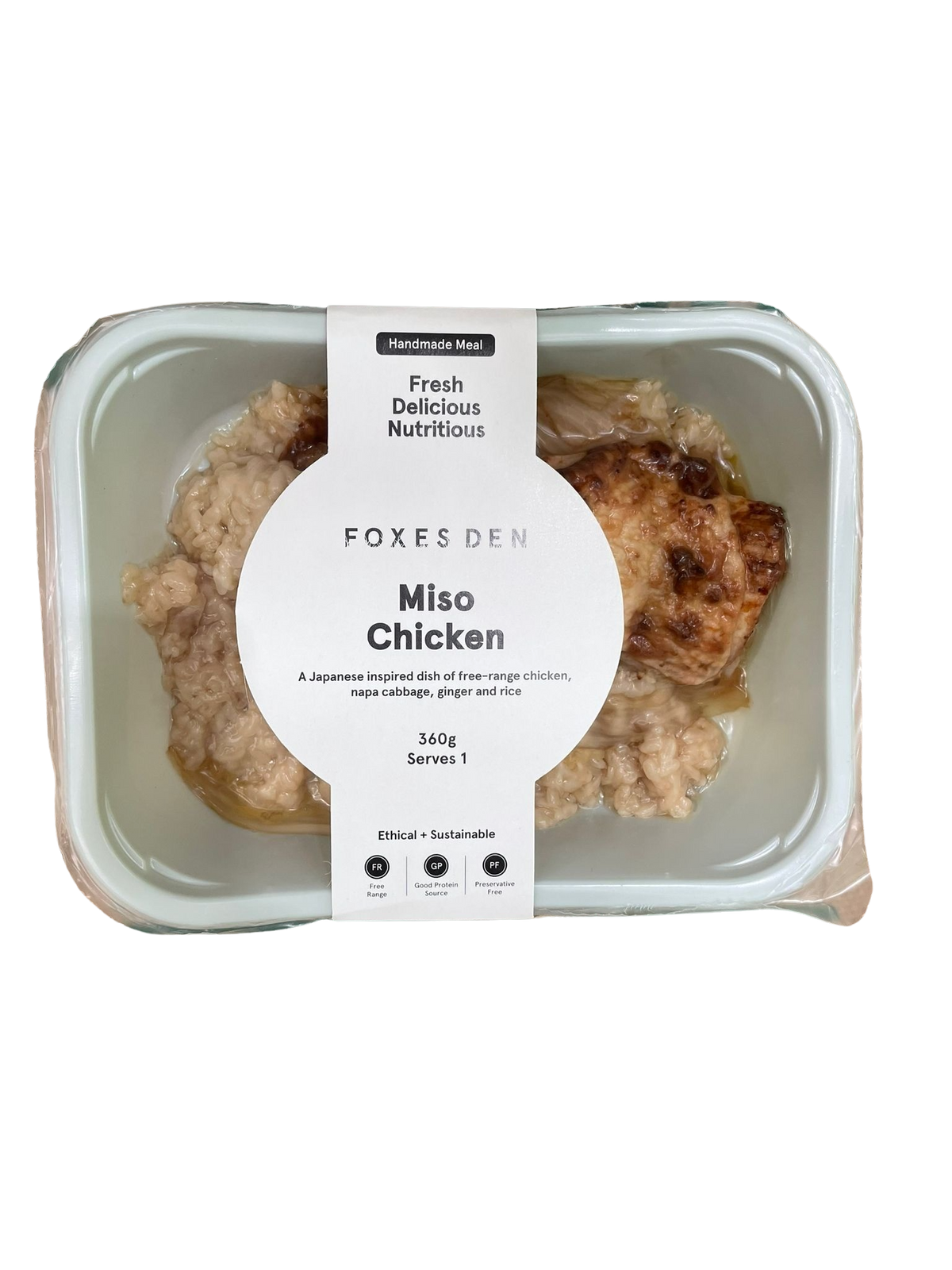 Foxes Den- Miso Chicken with Rice( 360g) ready to eat!