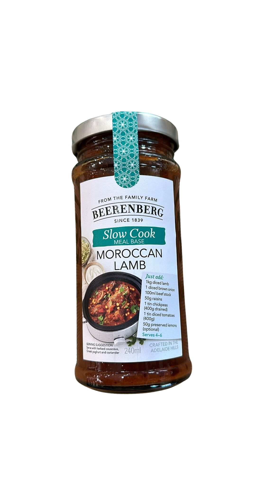 Lamb-Slow Cook Moroccan meal base Beerenberg 240ml