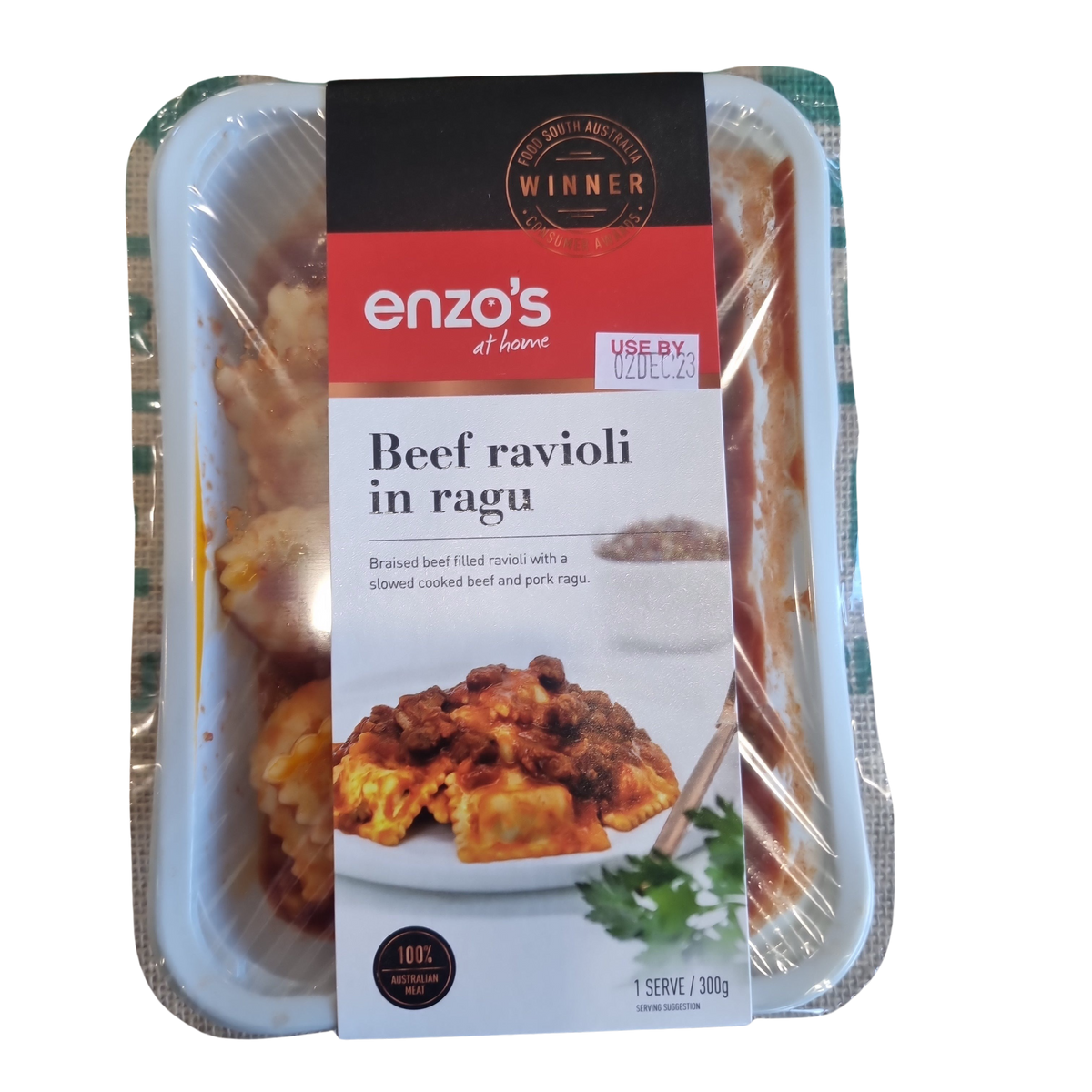 Pasta-Beef Ravioli in Ragu 300g ( hand made italian)