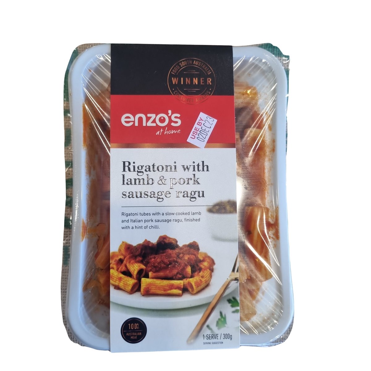 Pasta-Rigatoni with Lamb & Pork sausage ragu 300g