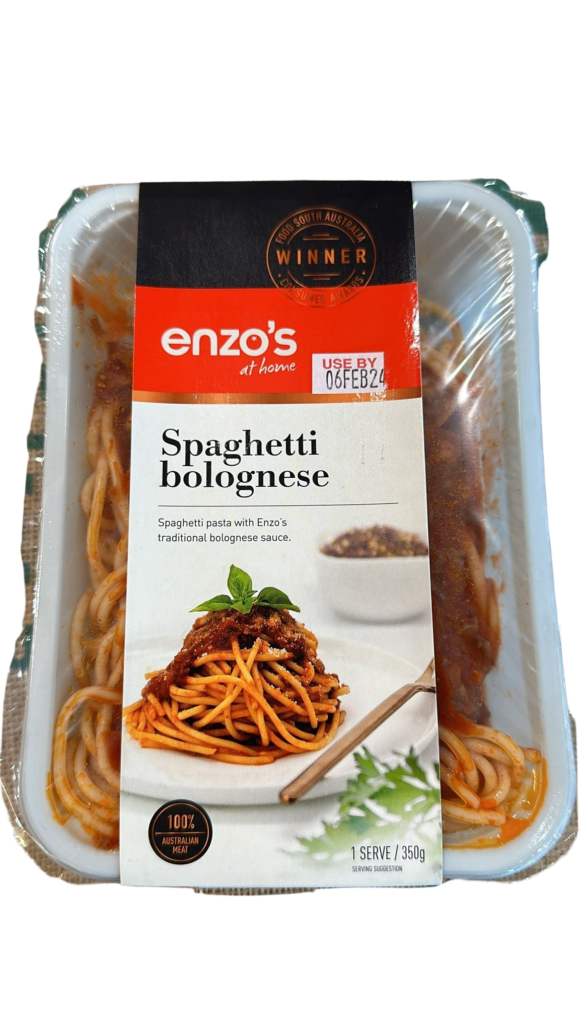 Pasta-Spaghetti Bolognese 350g serves 1 ,heat and serve