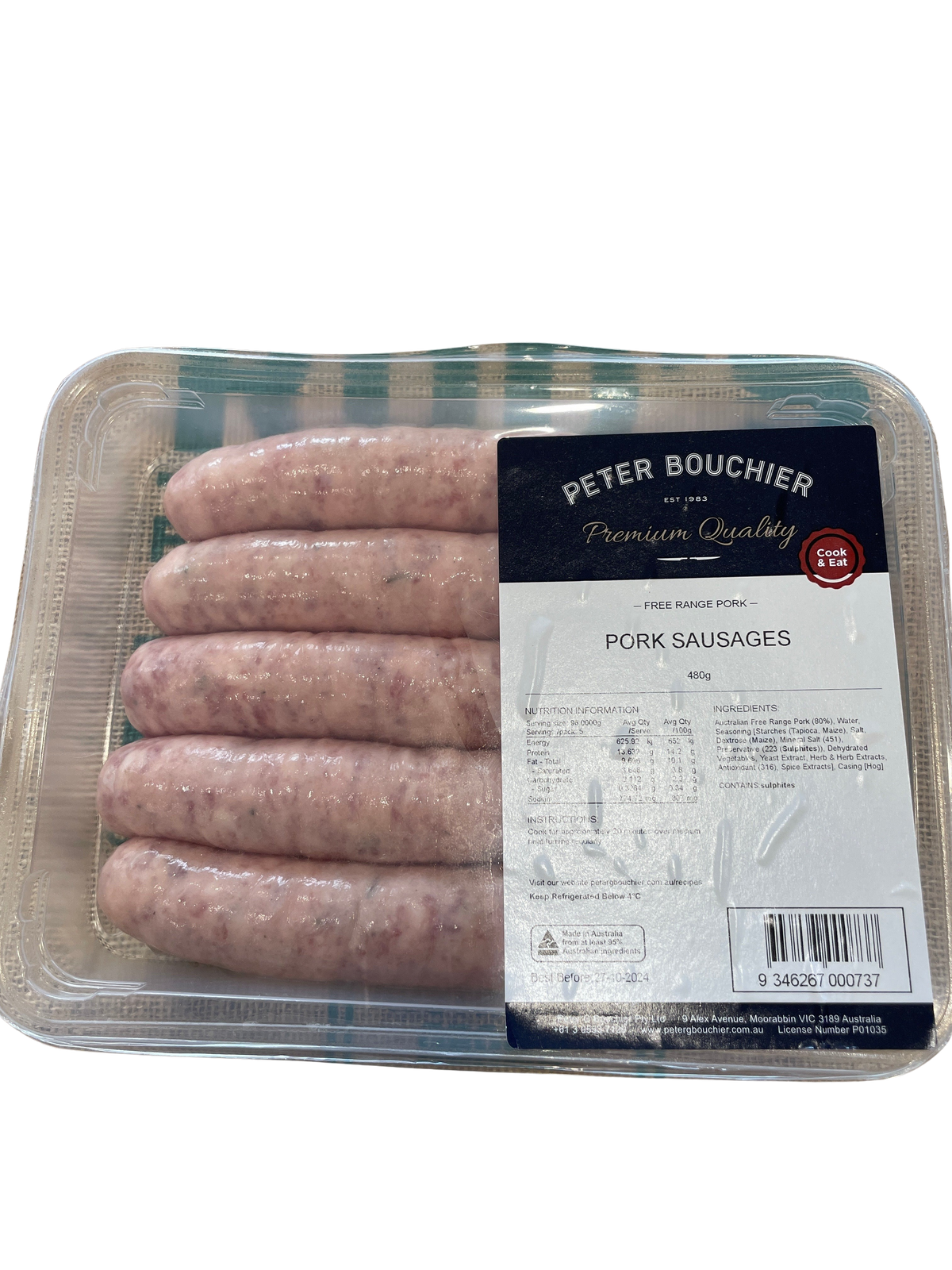 Peter Bouchier - Pork Sausages, 480g