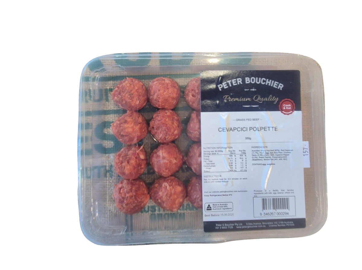 Peter bouchier- Beef Cevapcici Polpette 350g