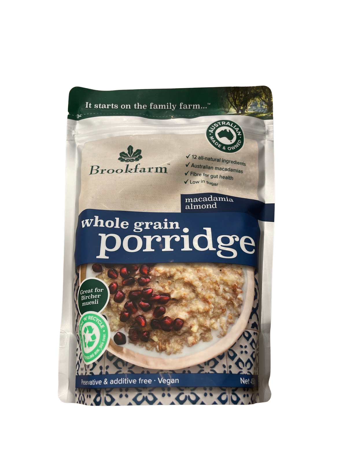 Porridge - Bookfarm whole grain, 450g