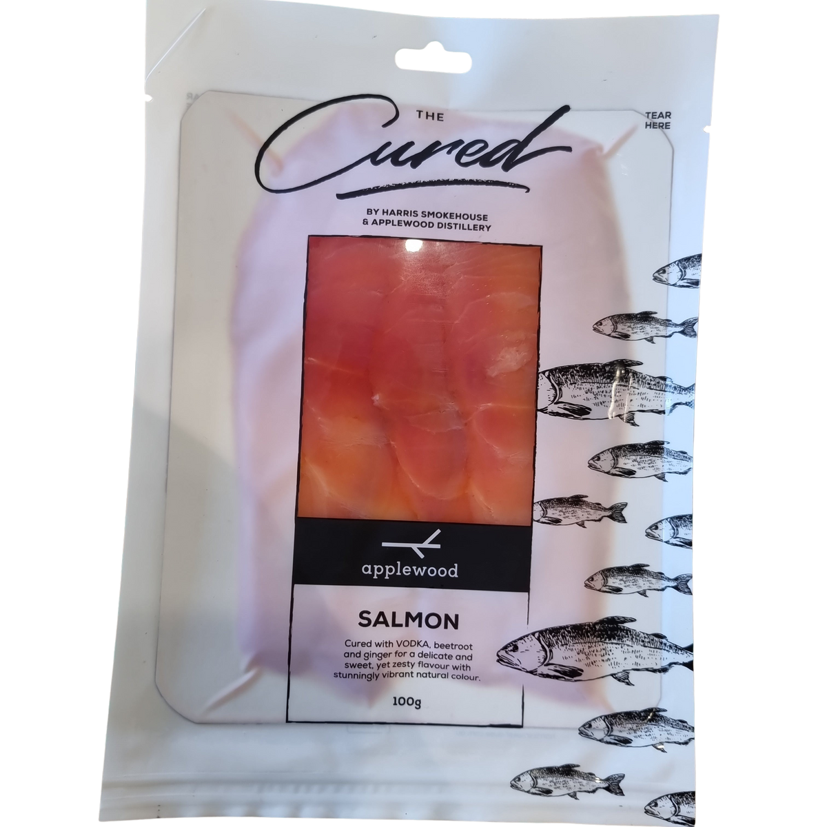 Salmon-Cured 100g ( Vodka cured beetroot and ginger)