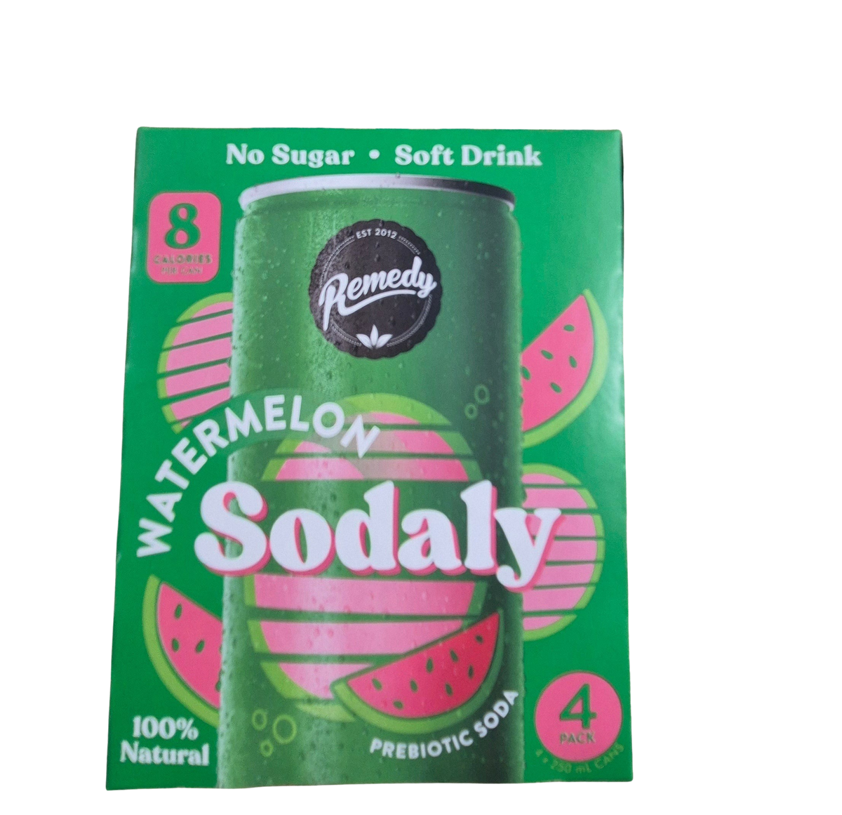 Sodaly-Watermelon 4 pack (no sugar) 4 x 250ml cans