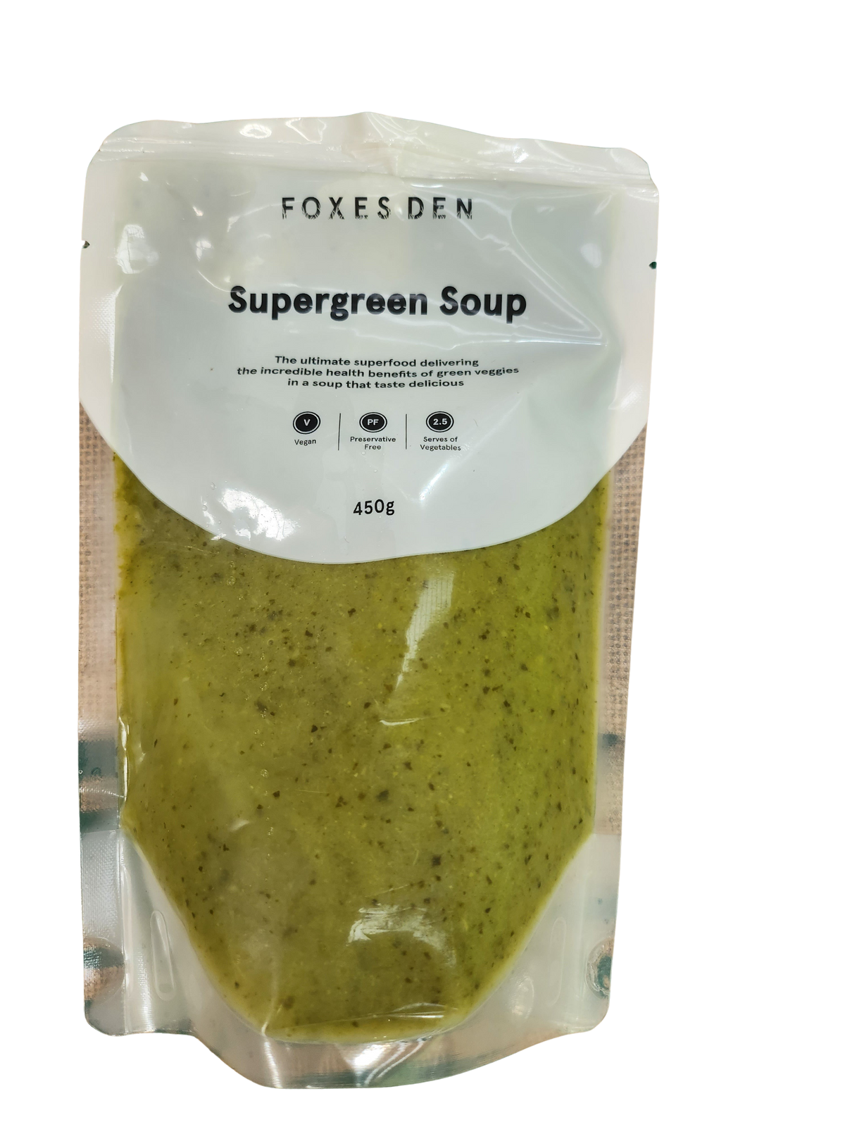 Soup- Supergreen 450g ( Ultimate Superfood intake) Fox Den