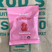 Gummy Raspberry Frogs - Funday No Sugar Lollies 50g