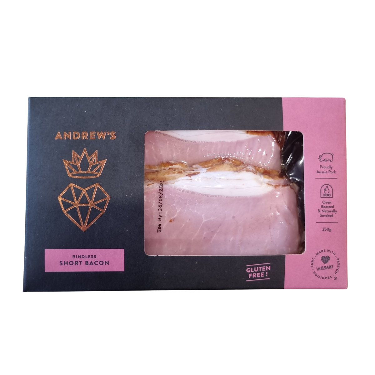 Bacon- Andrew's Choice Short Rindless  (Best Quality) 250g