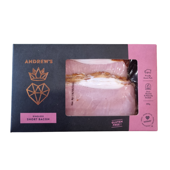 Bacon- Andrew's Choice Short Rindless  (Best Quality) 250g