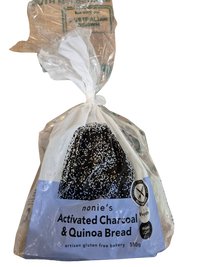 Bread - Activated Charcoal & Quinoa, vegan, gluten free (frozen)