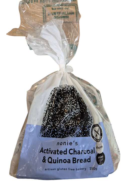 Bread - Activated Charcoal & Quinoa, vegan, gluten free (frozen)