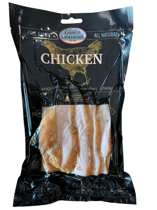 Chicken- Smoked ,Breast sliced 200g ( gamzae smokehouse) nitrate free