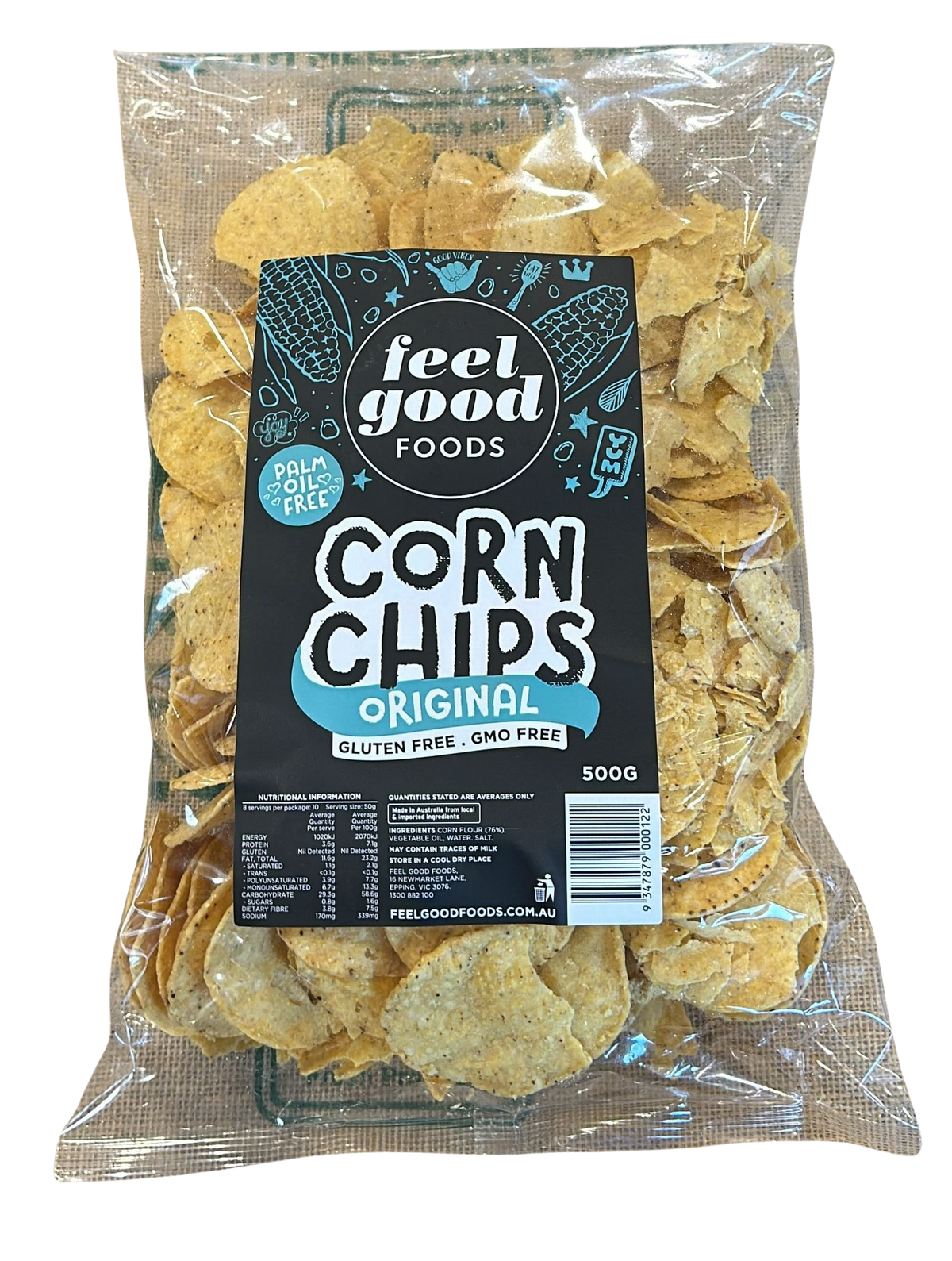 Chips- Corn , Natural 500g Value Pack (gf)