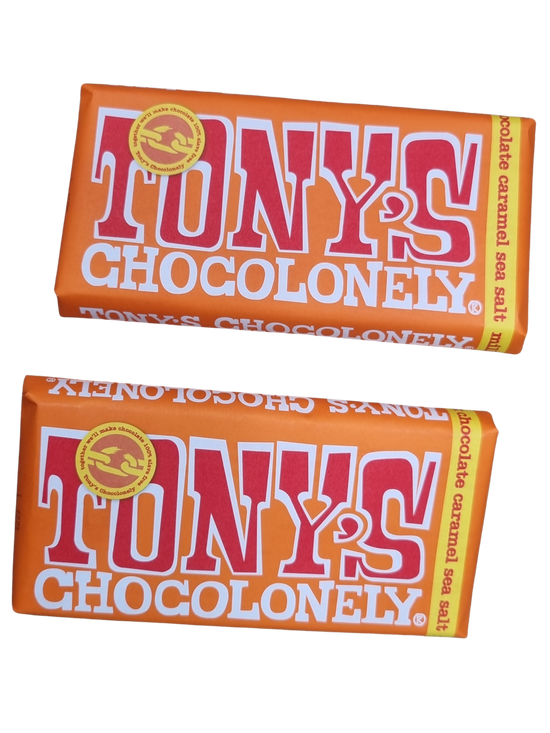 Chocolate- Tony's  Caramel Sea salt 180g