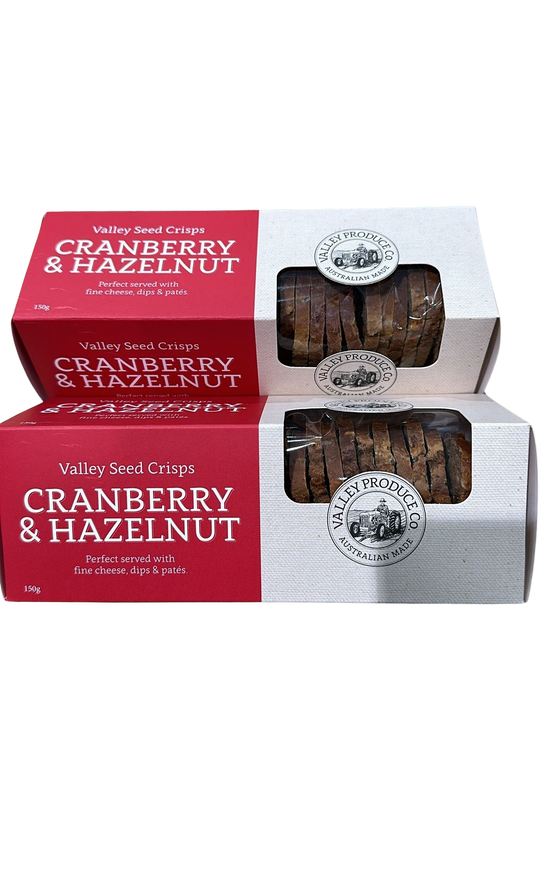 Crisps- Cranberry & Hazlenut 150g , Aussie made