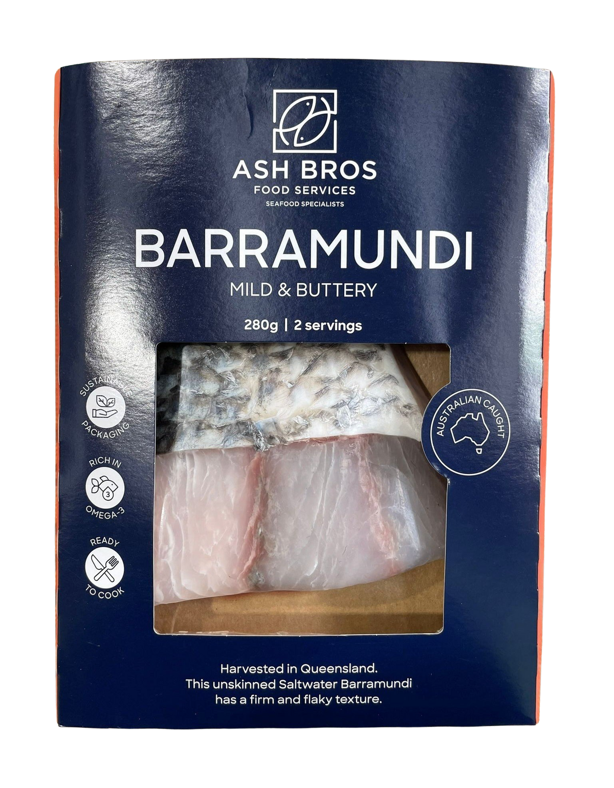 Fish- Barramundi ( Ash Bros) 280g , 2 servings