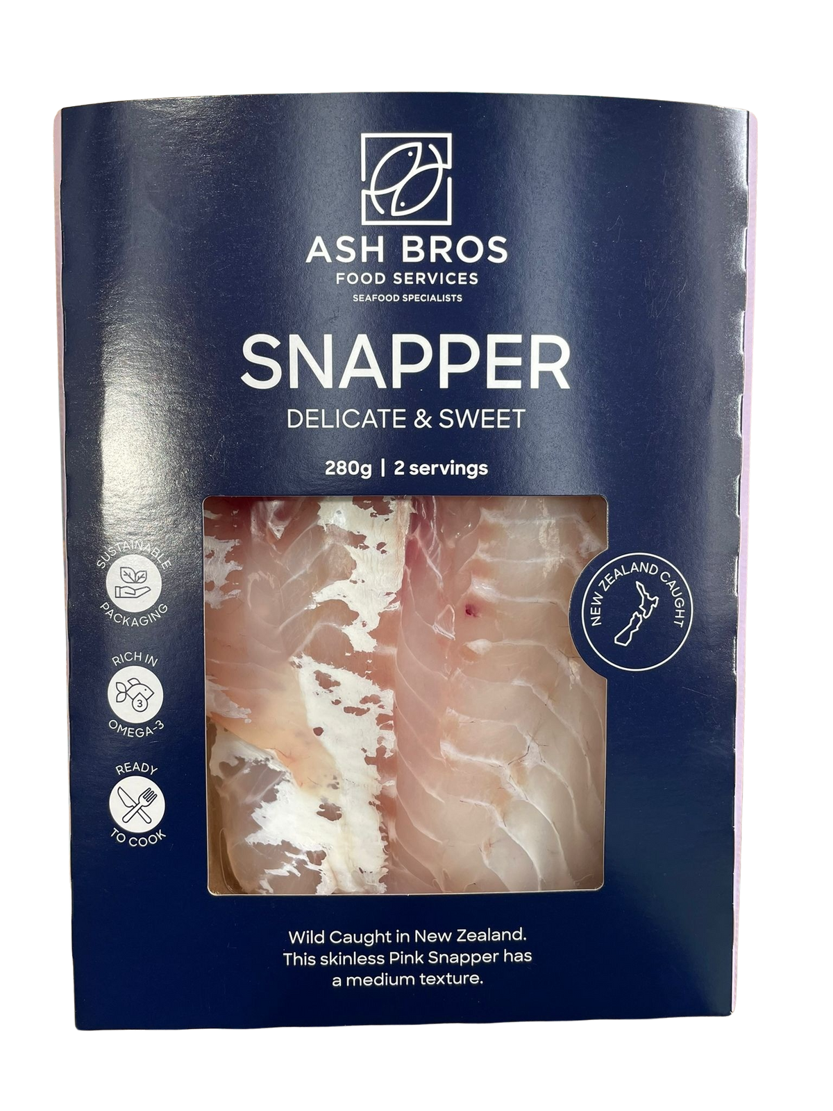 Fish- Snapper ( Ash Bros) 280g , 2 servings