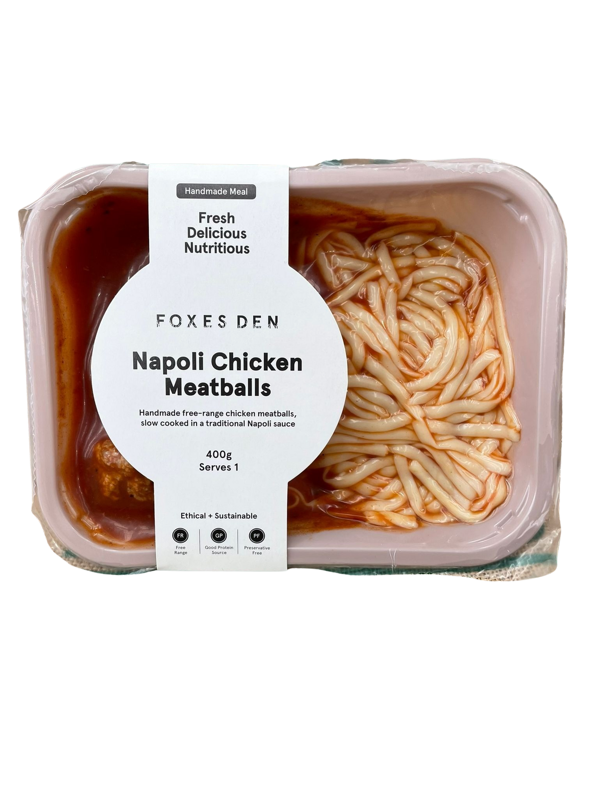 Foxes Den- Napoli Chicken Meatballs 400g ( ready to eat)