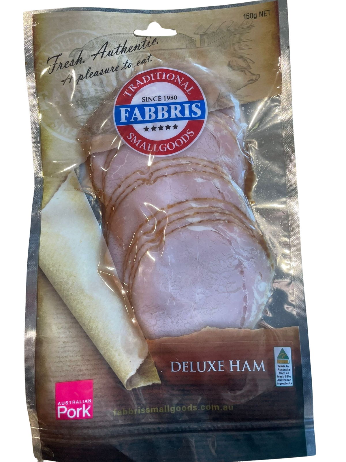 Ham-Deluxe ,Victorian 100g Sliced ( Fabbris Smallgoods)