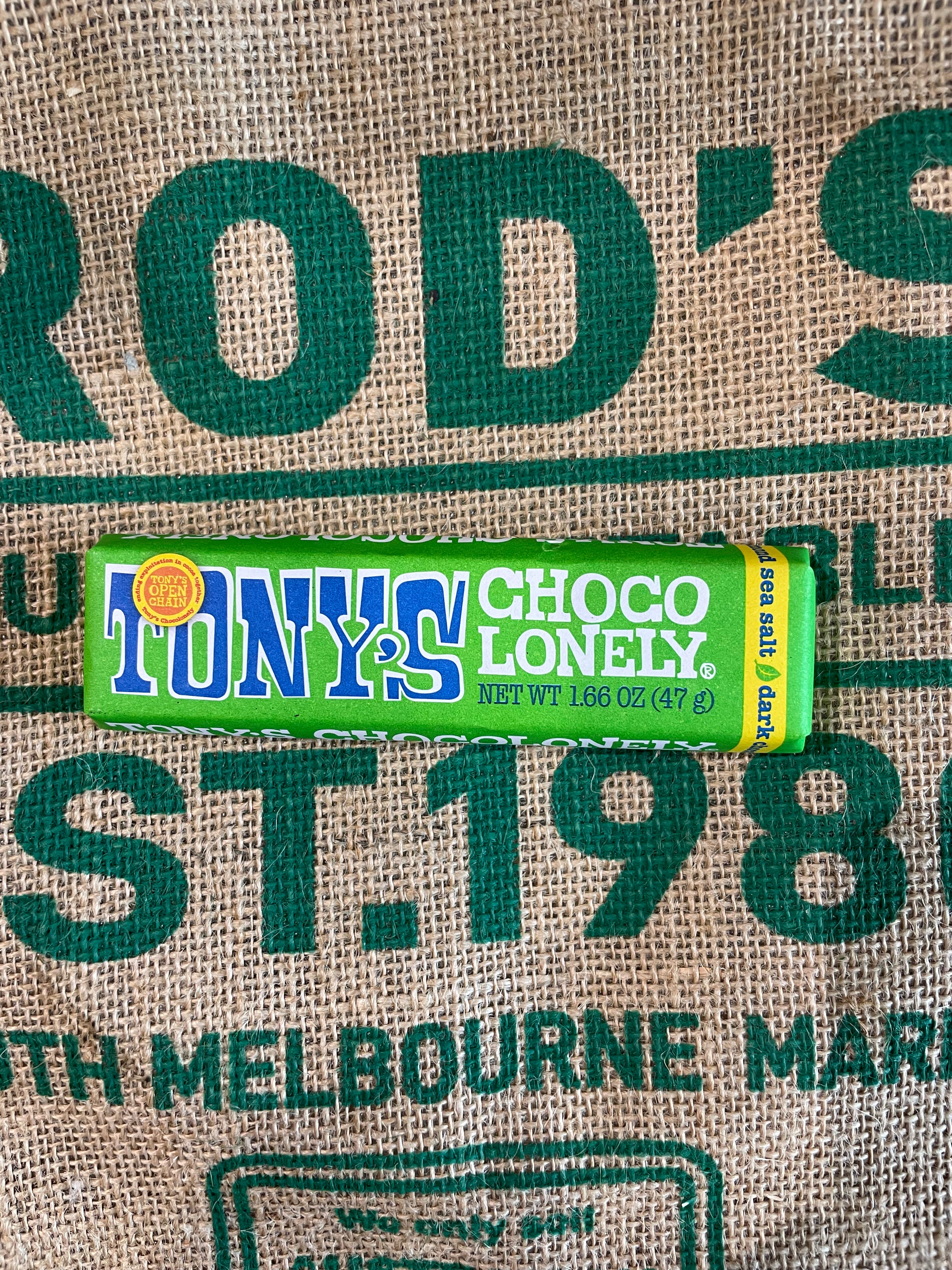 Chocolate- Tony’s Dark Chocolate Almond & Sea Salt 47g