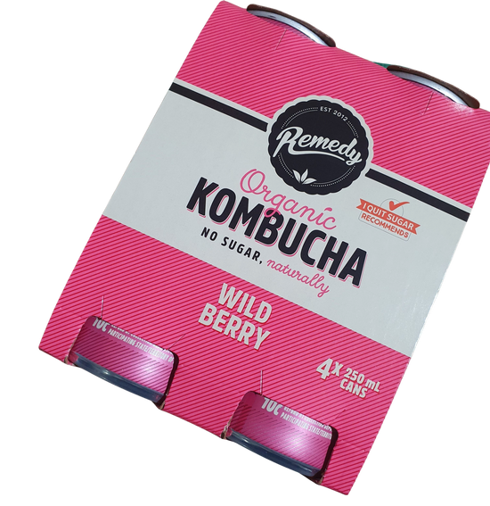 KOMBUCHA- WILD BERRY 4PACK