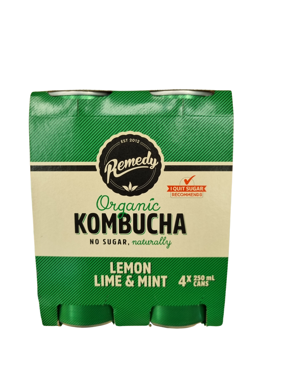 Kombucha- Lemon Lime & Mint 4 pack