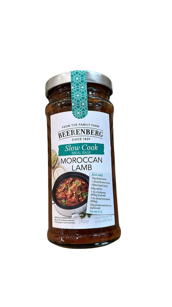 Lamb-Slow Cook Moroccan meal base Beerenberg 240ml