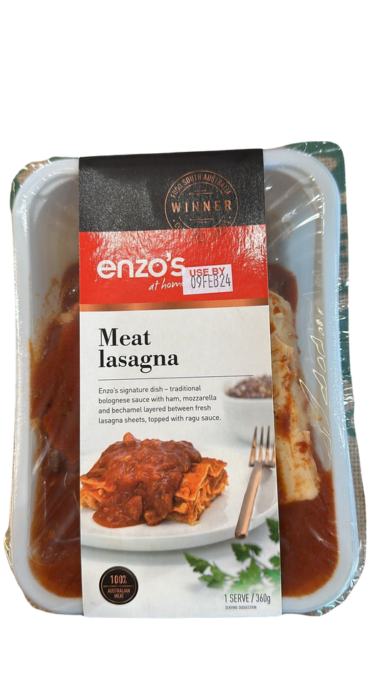 Lasagna- Meat 360g , served 1 heat and serve