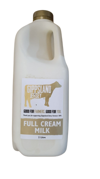 Milk- 2L Gippsland Jersey FULL CREAM