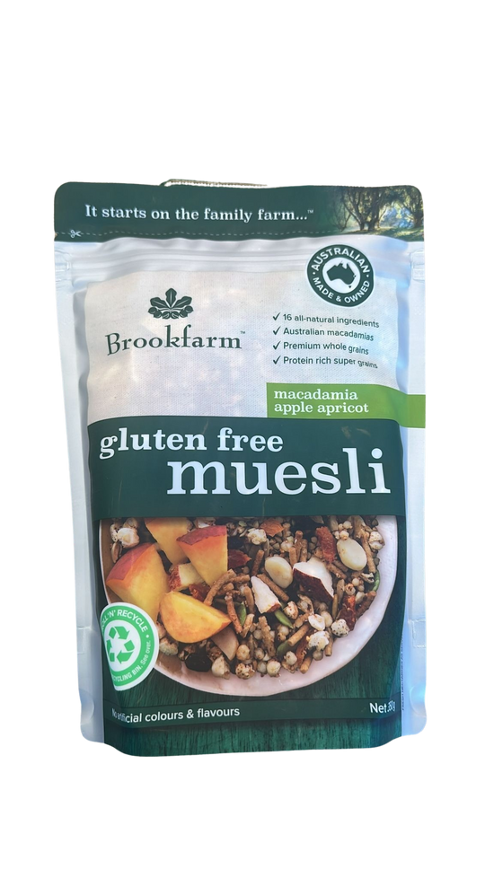 Museli-Gluten Free, Macadamia & Apple / Apricot 350g