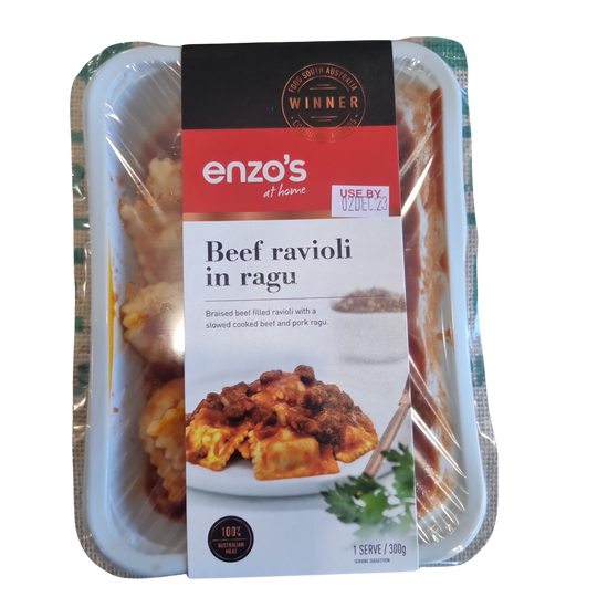 Pasta-Beef Ravioli in Ragu 300g ( hand made italian)