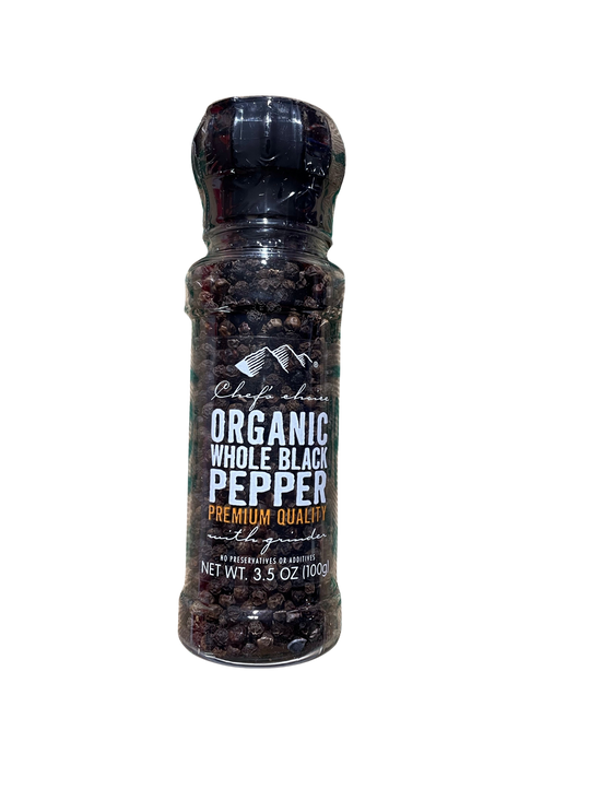 Pepper -Organic Whole Black  Grinder