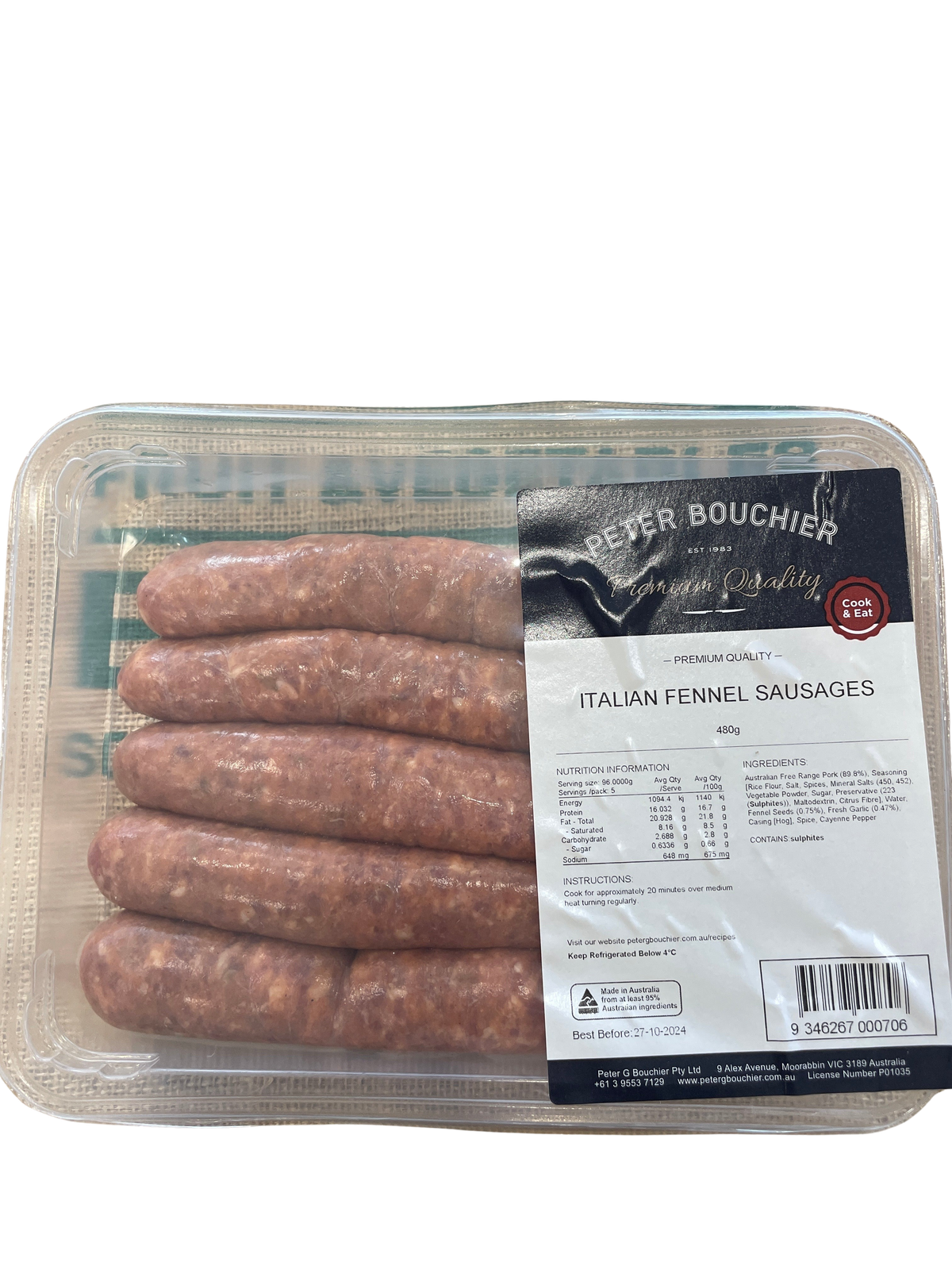 Peter Bouchier - Italian Fennel Sausages, 480g