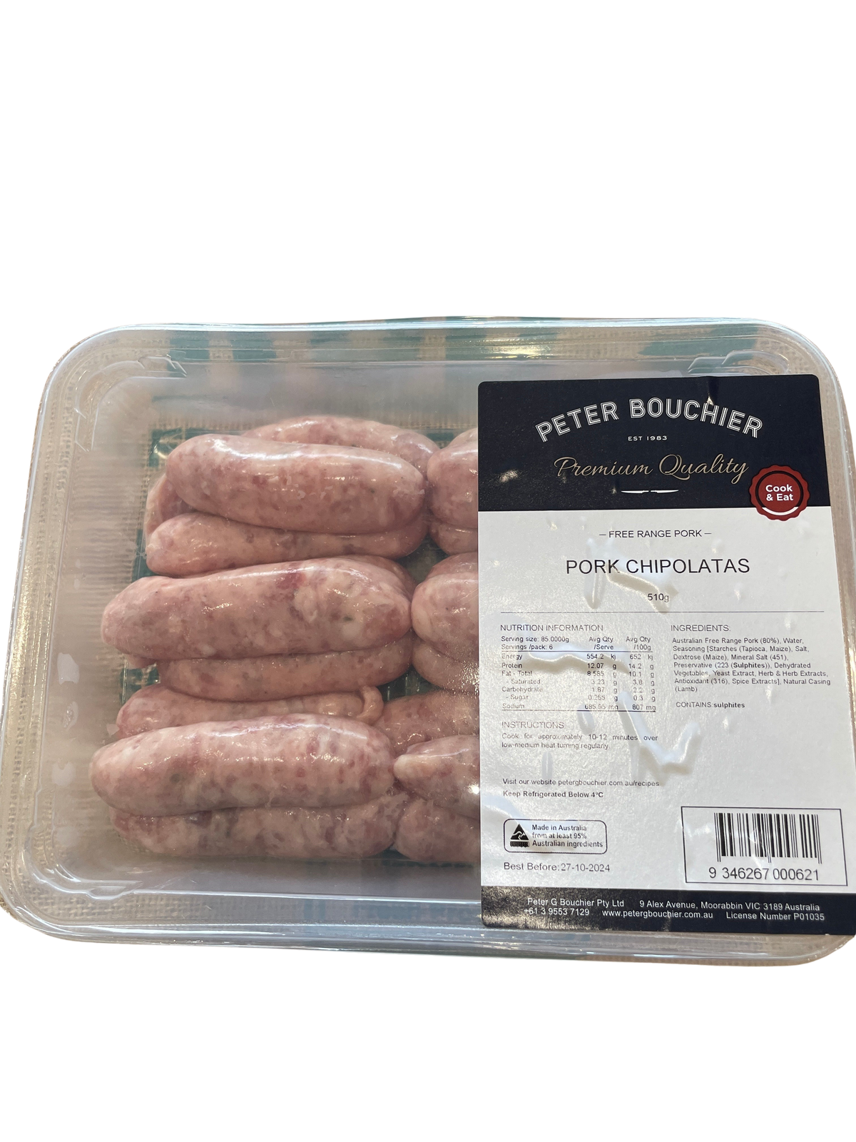 Peter Bouchier - Pork Chipolatas, 510g