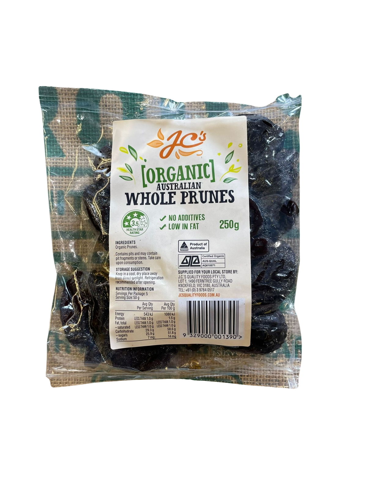 Prunes- Whole 250g (made in Aus)