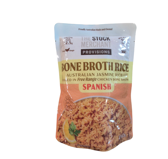 Rice- Spanish Chicken bone broth , Microwave Pouch 100g ( The stock merchant)