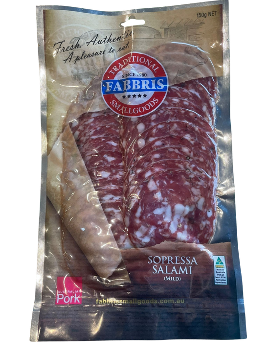 Salami-Sopressa Mild 100g Sliced (Fabbris Smallgoods)