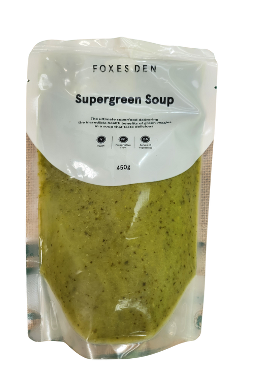 Soup- Supergreen 450g ( Ultimate Superfood intake) Fox Den