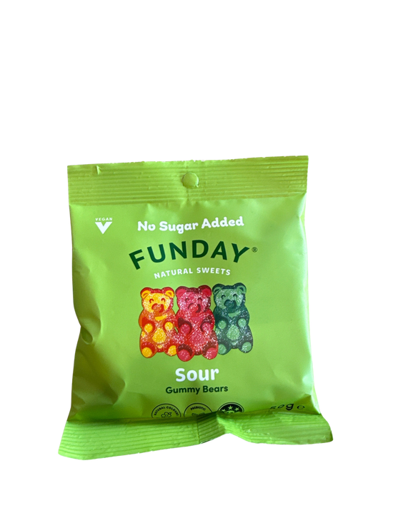 Sour Gummy Bears - Funday No Sugar Lollies 50g