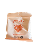 Sour Peach Hearts - Funday No Sugar Lollies 50g
