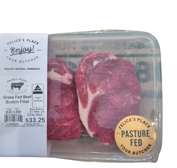 Steak- Scotch Beef Fillet 2 pack ( 500g) Grass fed – The Fruiterer's Wife