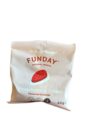 Strawberries & Cream - Funday No Sugar Lollies 50g