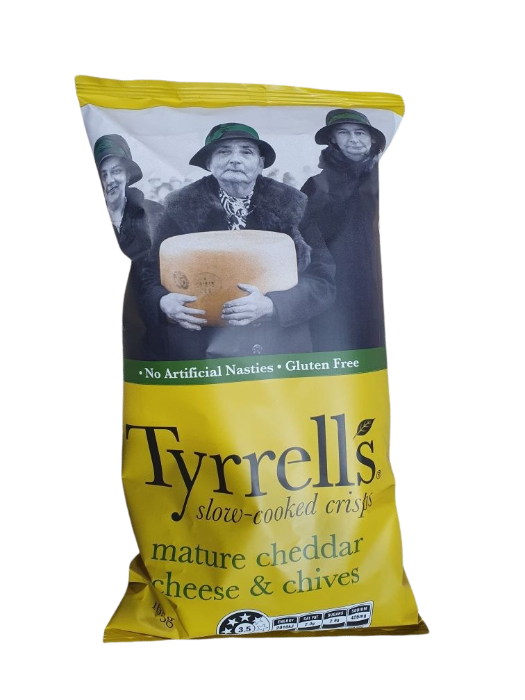 Tyrrell Chips Mature Cheddar   Australian 165g