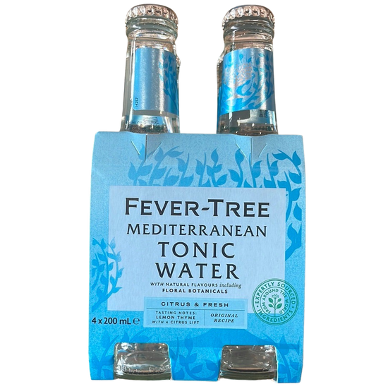 Water- Tonic 4 x 200ml pack (Mediterranean)